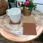 Eco Friendly Gifts-Vegan leather Coaster 01
