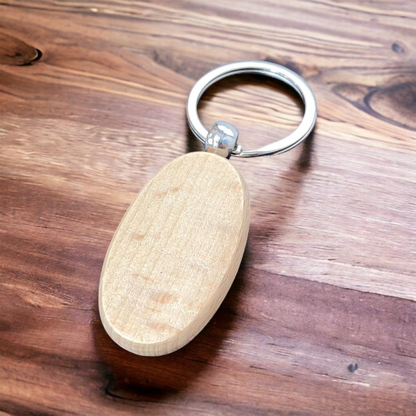 Custom Solid Wood Keychain 34