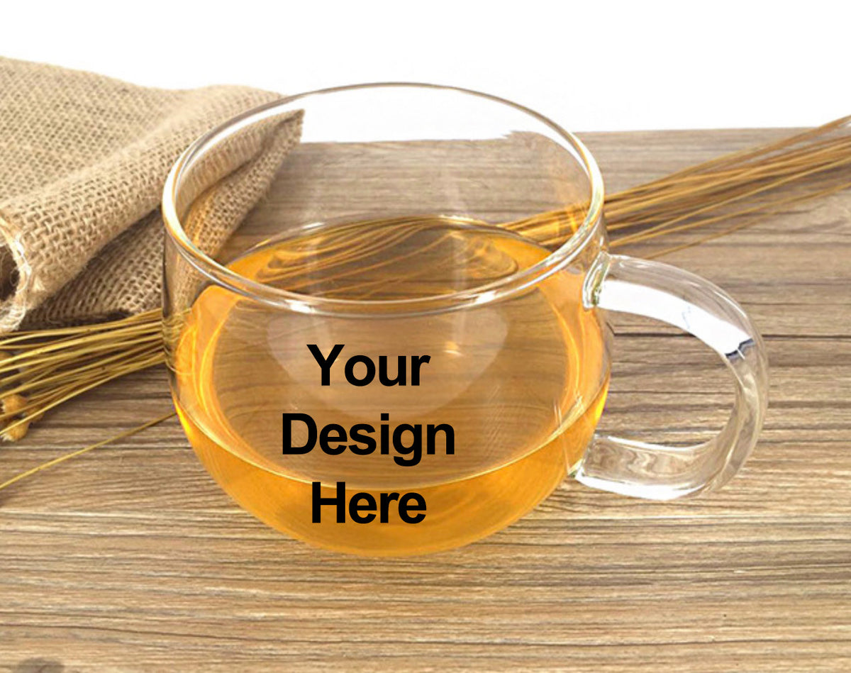 Custom Glass Tea Mugs as premium personal gift or corporate gifts