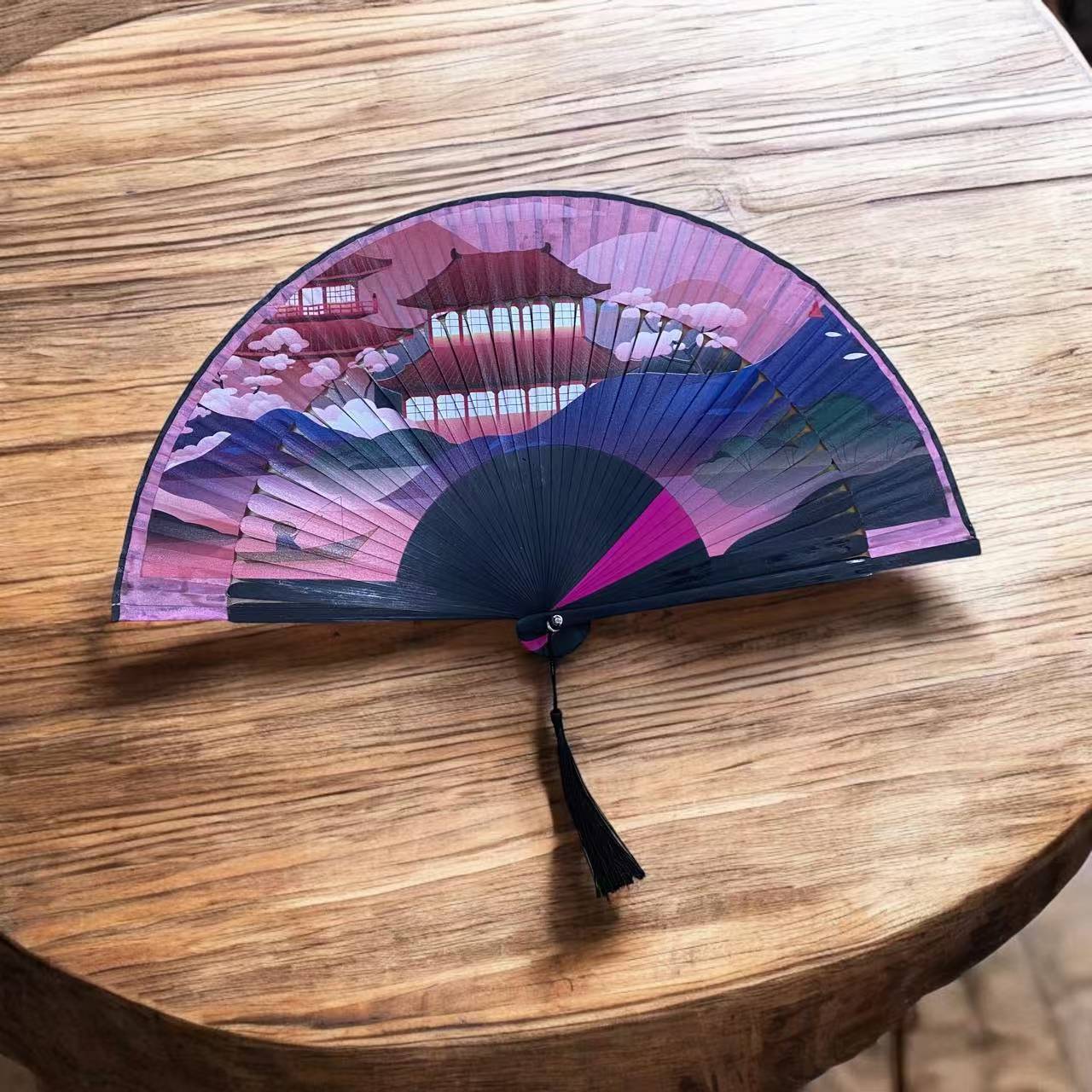 Bamboo Fan at Singapore Outdoor Wedding – Eco-Friendly Cooling