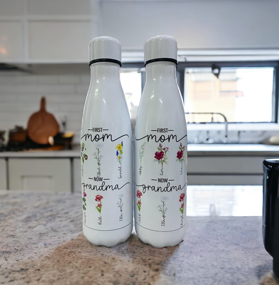 Close-up of Permanent UV Printing on Water Bottle Surface – Singapore Durability