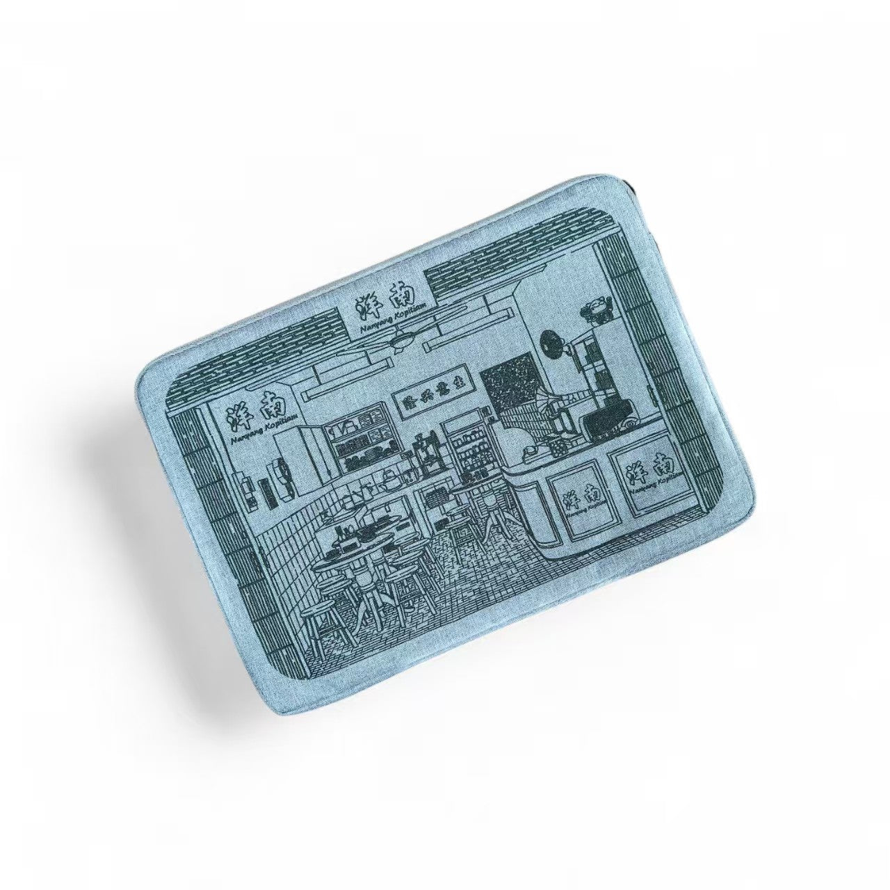 Custom Laptop Case 12 Inch Grey with company logo printed on premium neoprene protective sleeve