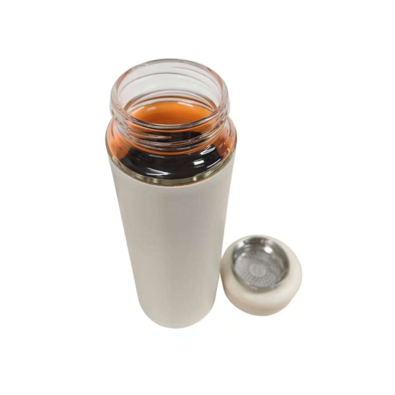 Professional custom logo printing workflow for glass tea infusers at Singapore local production facility