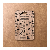 Custom Bamboo Luggage Tag 13