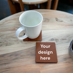 Eco Friendly Gifts-Vegan leather Coaster 01