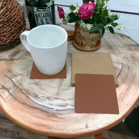 Eco Friendly Gifts-Vegan leather Coaster 01