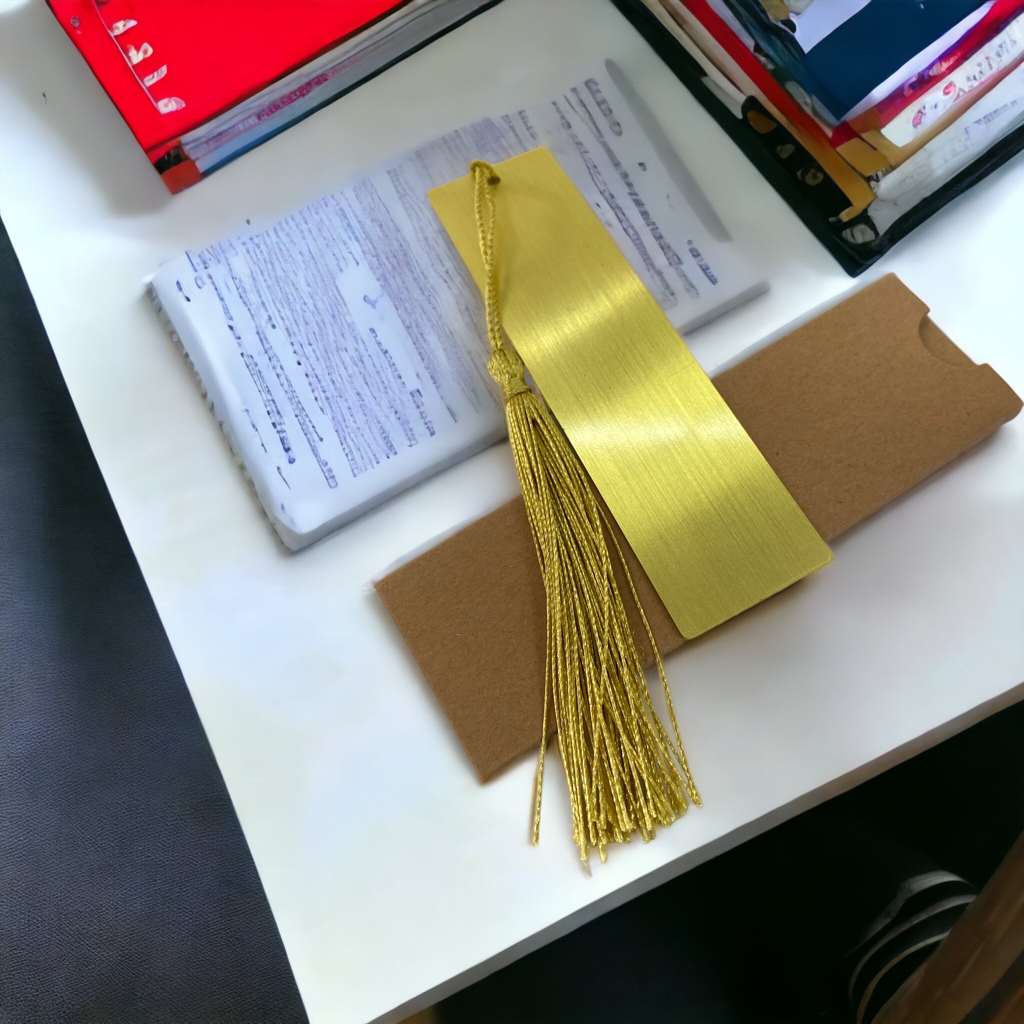 Metal Bookmark in Singapore Bookstore Setting – Premium Reading Accessory