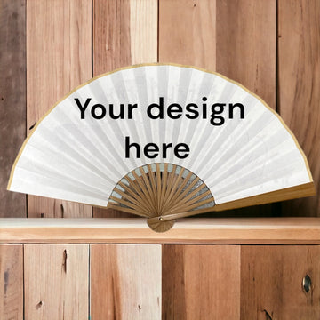 Eco Friendly Bamboo Fan Printing 08(8 inch)