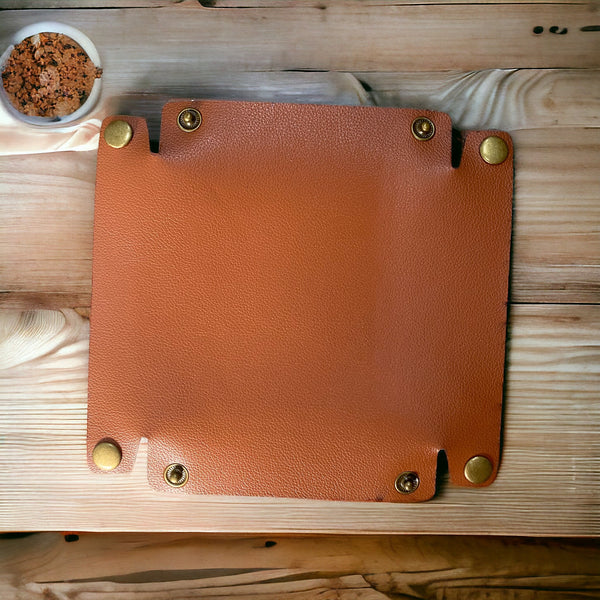 Eco Friendly Vegan Leather Tray 01 (17x16cm)