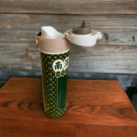 Custom Thermos Flask 27 with company logo engraved on 500ml stainless steel vacuum insulated bottle with push button lid