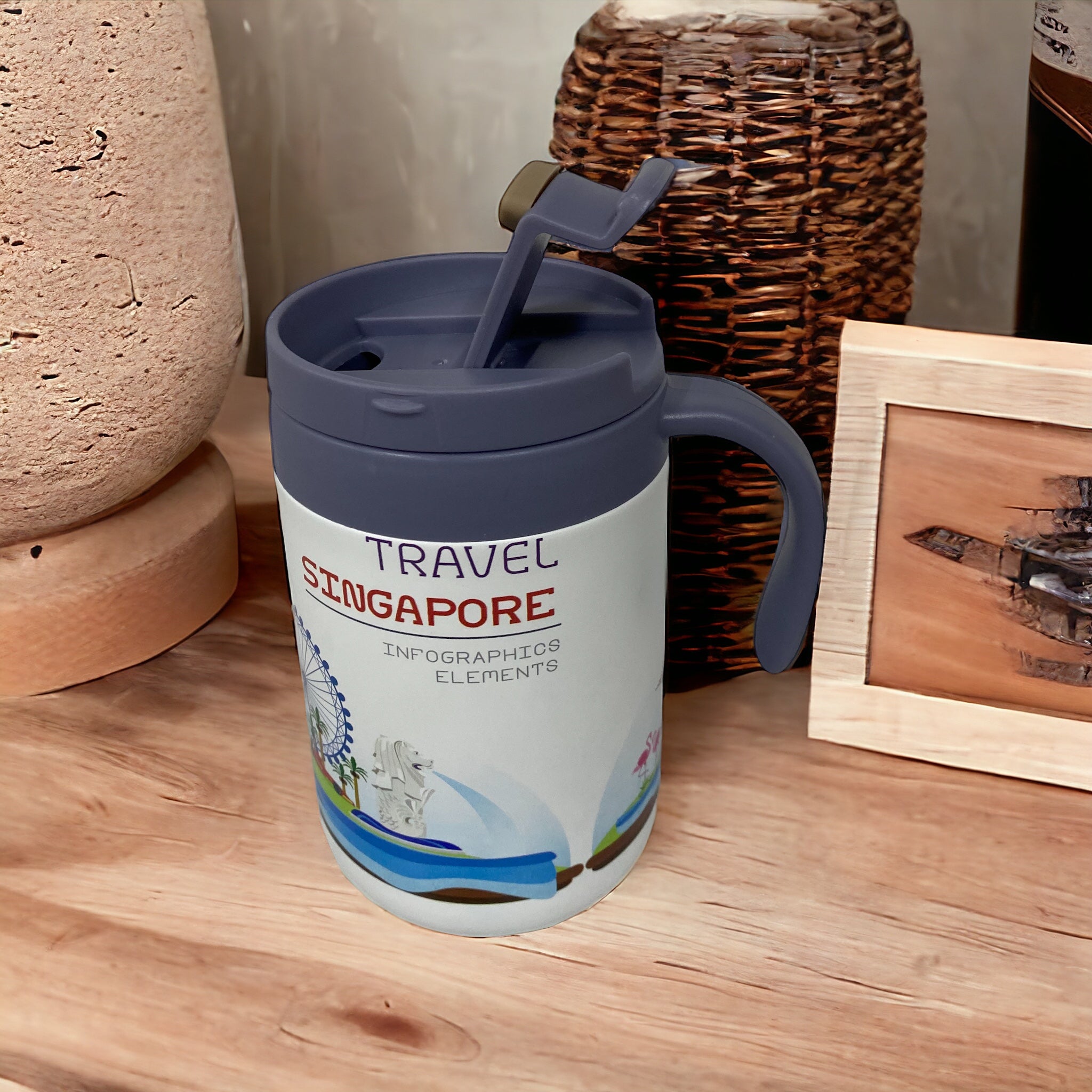 Custom Stainless Steel Coffee Mugs 11 with company logo engraved on 380ml premium insulated mug