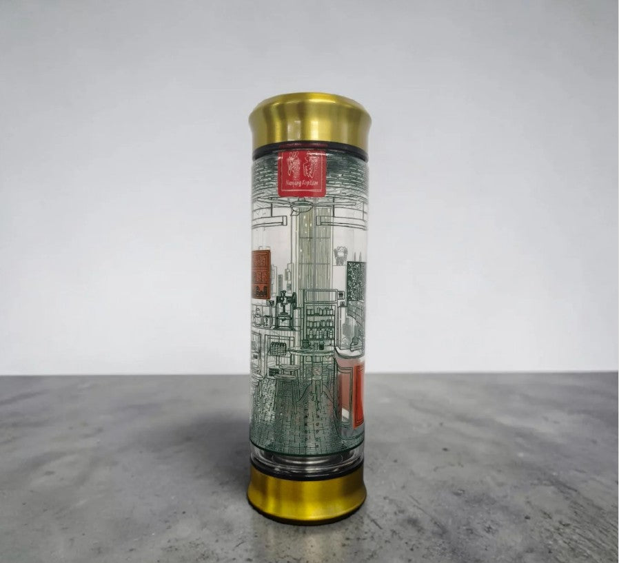 Personalised glass tea infuser in professional workspace Singapore