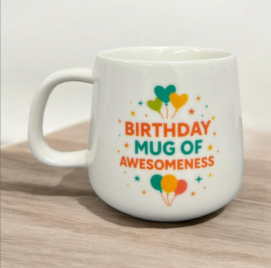 Custom Ceramic Coffee Mugs Printing 16 with company logo printed on premium white porcelain mug 350ml