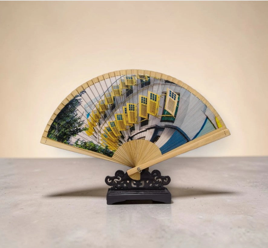 Elegantly Packaged Bamboo Fans for Singapore Cultural Events