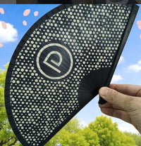 Laser-Etched Bamboo Fan with Singapore Heritage Motifs