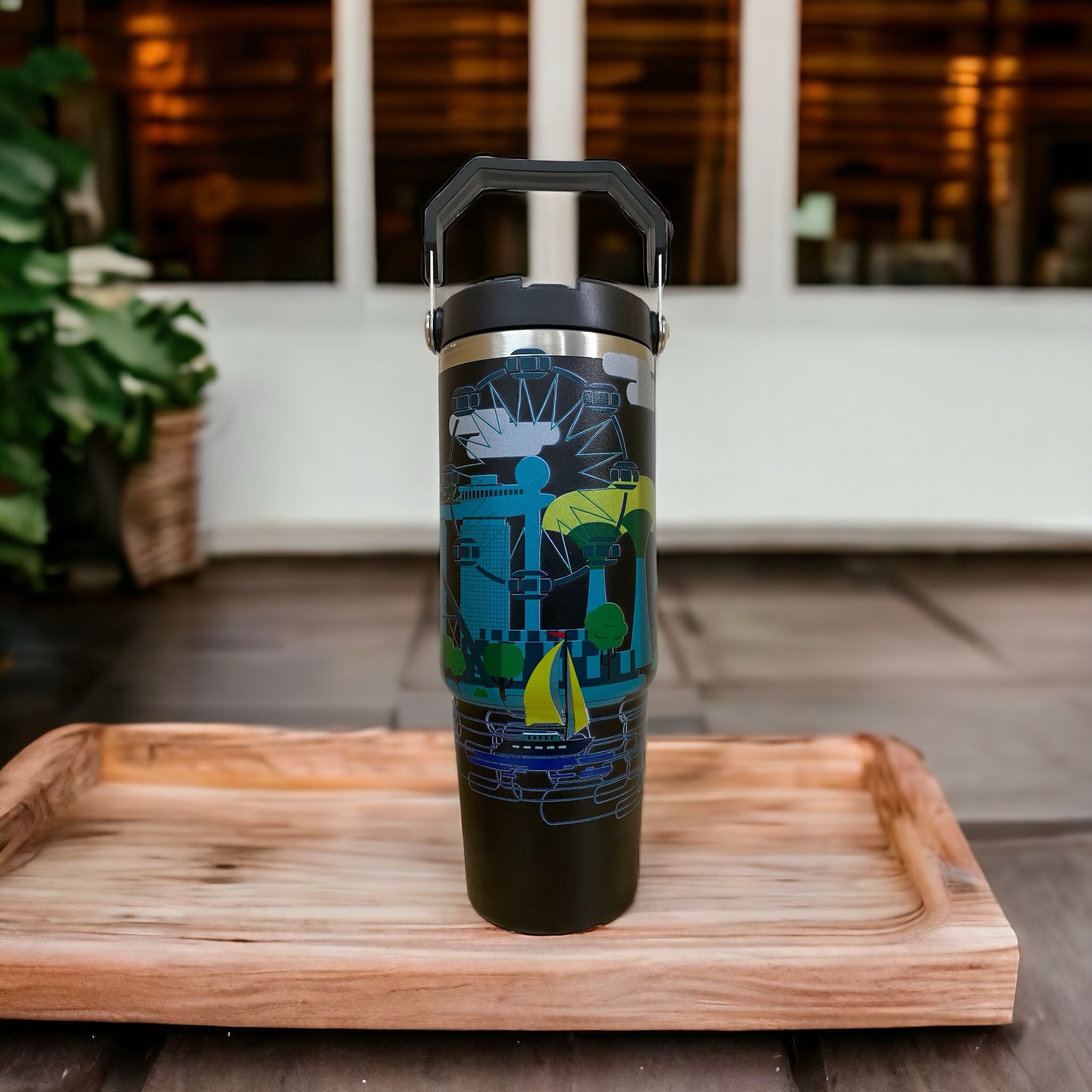 Custom Tumbler Printing 19 with company logo engraved on 500ml stainless steel vacuum insulated tumbler