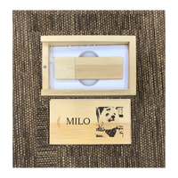 Custom Bamboo thumb drive set 01