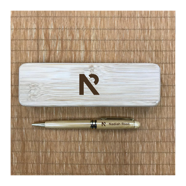 Custom Bamboo Ball Pen Printing 40