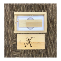 Custom Bamboo thumb drive set 01