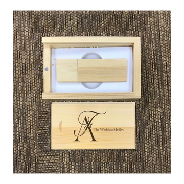 Custom Bamboo thumb drive set 01