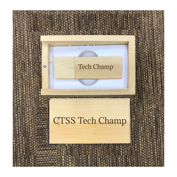 Custom Bamboo thumb drive set 01