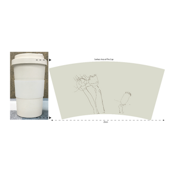 Bamboo fiber cup 02(420 ml, Engraved)