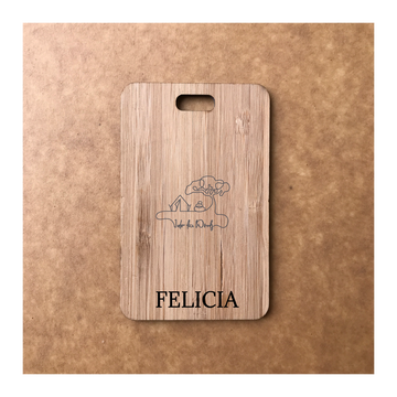 Custom Bamboo Luggage Tag 13