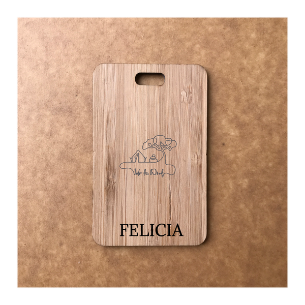 Custom Bamboo Luggage Tag 13
