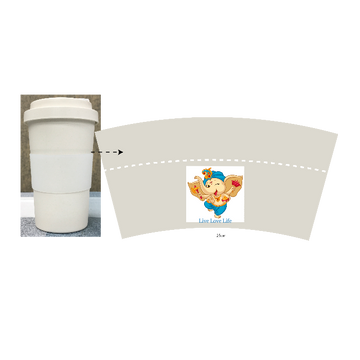 Bamboo fiber cup 02a(420 ml, Color Print)