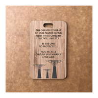Custom Bamboo Luggage Tag 13