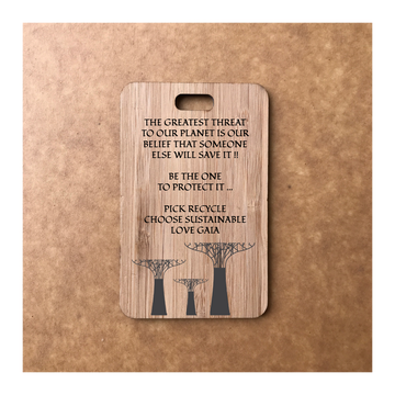 Custom Bamboo Luggage Tag 13