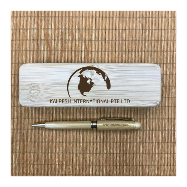 Custom Bamboo Ball Pen Printing 40