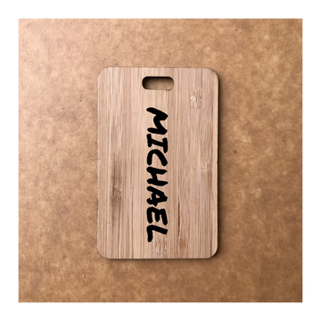 Custom Bamboo Luggage Tag 13