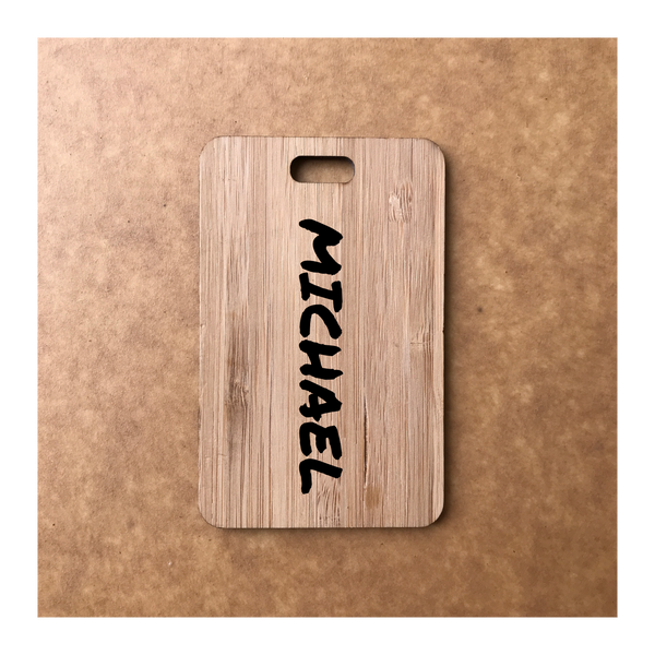 Custom Bamboo Luggage Tag 13