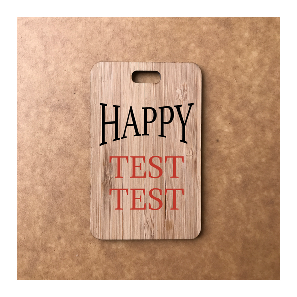 Custom Bamboo Luggage Tag 13