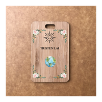 Custom Bamboo Luggage Tag 13