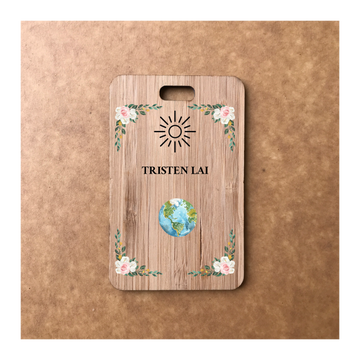 Custom Bamboo Luggage Tag 13