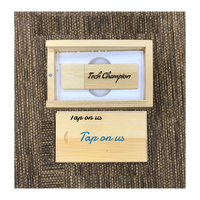 Custom Bamboo thumb drive set 01
