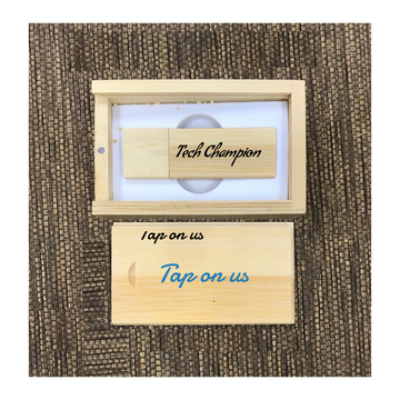 Custom Bamboo thumb drive set 01