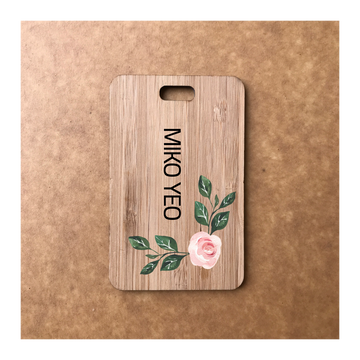 Custom Bamboo Luggage Tag 13