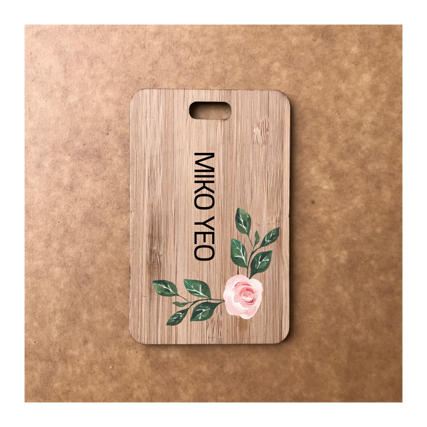 Custom Bamboo Luggage Tag 13