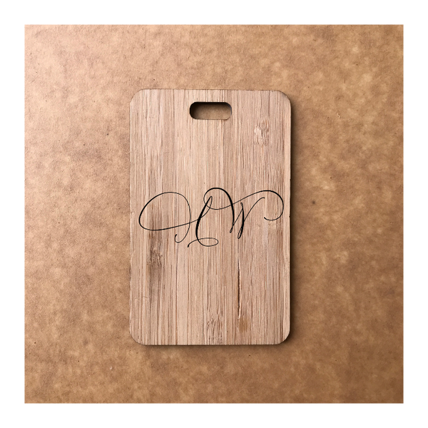 Custom Bamboo Luggage Tag 13