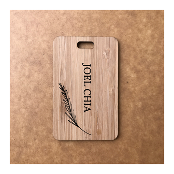Custom Bamboo Luggage Tag 13