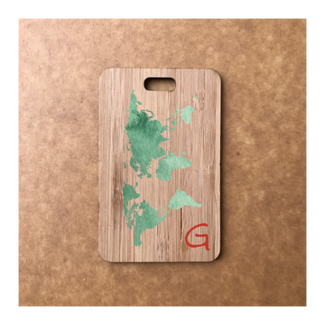 Custom Bamboo Luggage Tag 13