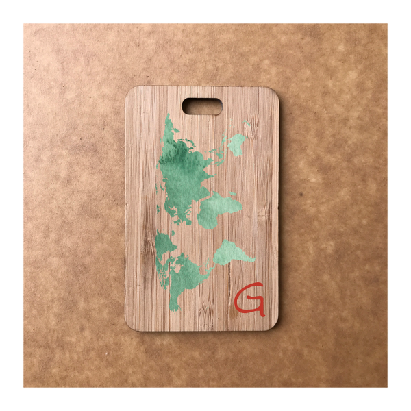 Custom Bamboo Luggage Tag 13