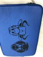 Custom laptop case blue