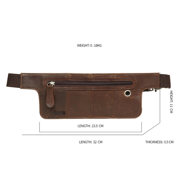 Custom Genuine Leather waist Pouch 02