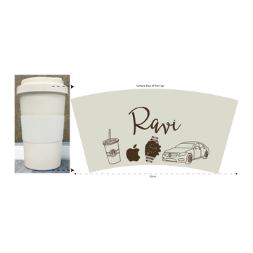 Bamboo fiber cup 02(420 ml, Engraved)