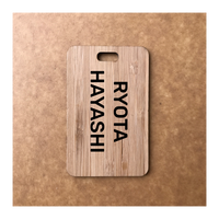 Custom Bamboo Luggage Tag 13