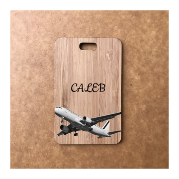 Custom Bamboo Luggage Tag 13